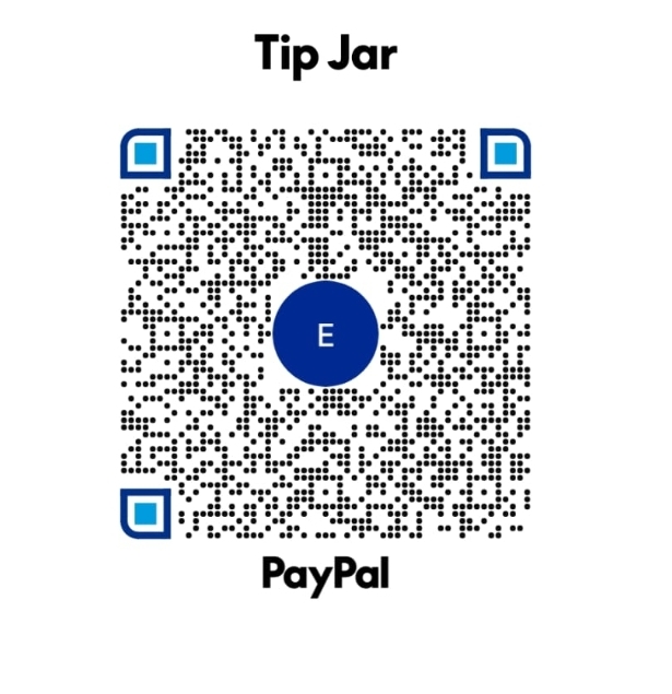 PayPal QR code for the Ennieskitchen tip jar